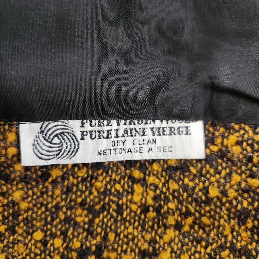 Cassis Vintage Pure Virgin Wool Blazer Jacket Mustard Yellow Size 8 - Picture 6 of 10